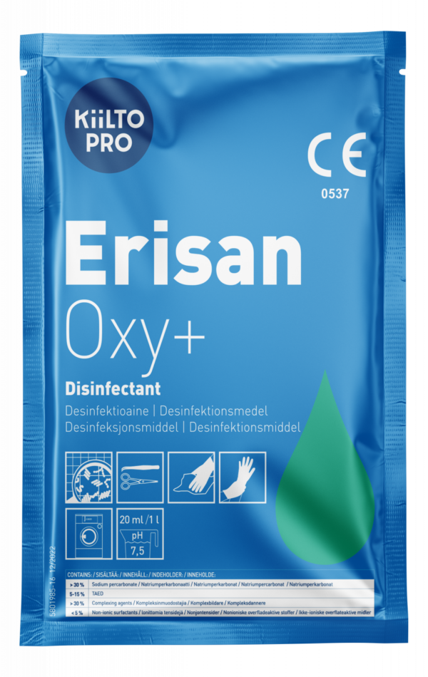 Erisan Oxy+ tekstiilien sekä instrumenttien desinfiointiaine 50g