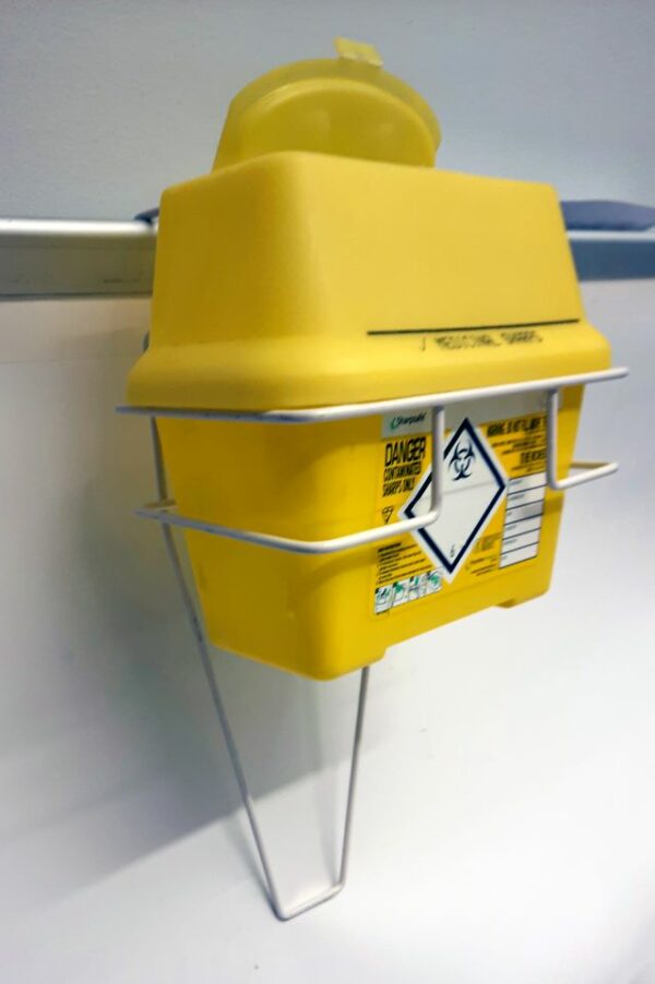 Lankateline kärryyn, 2 ja 3 l Sharpsafe-astialle, lyhyt tuki