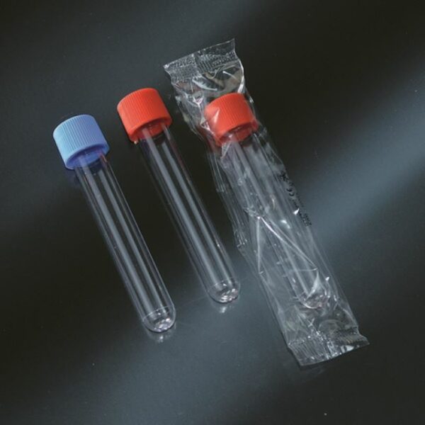 Koeputki 10 ml, Ø16 x 100 mm, steriili, punainen korkki, PS