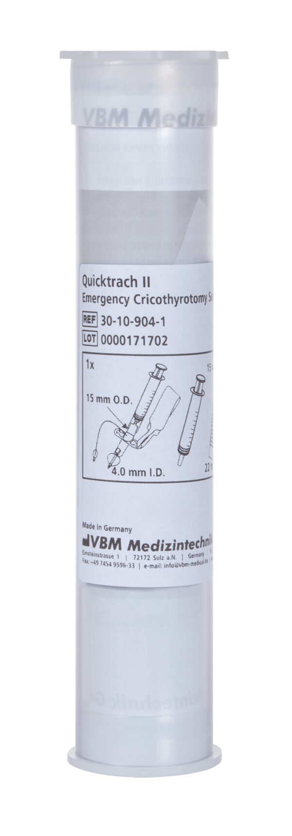 Quicktrach 2 Hätätrakeostomiakanyyli 4,0mm I.D., putkipakkaus