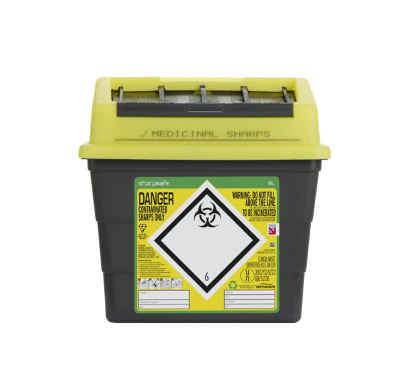 Sharpsafe-riskijäteastia, 9 l