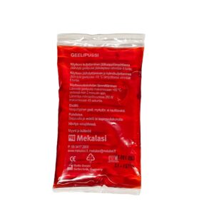 Geelipussi, 130x75x10 mm, suomenkielinen painatus, punainen