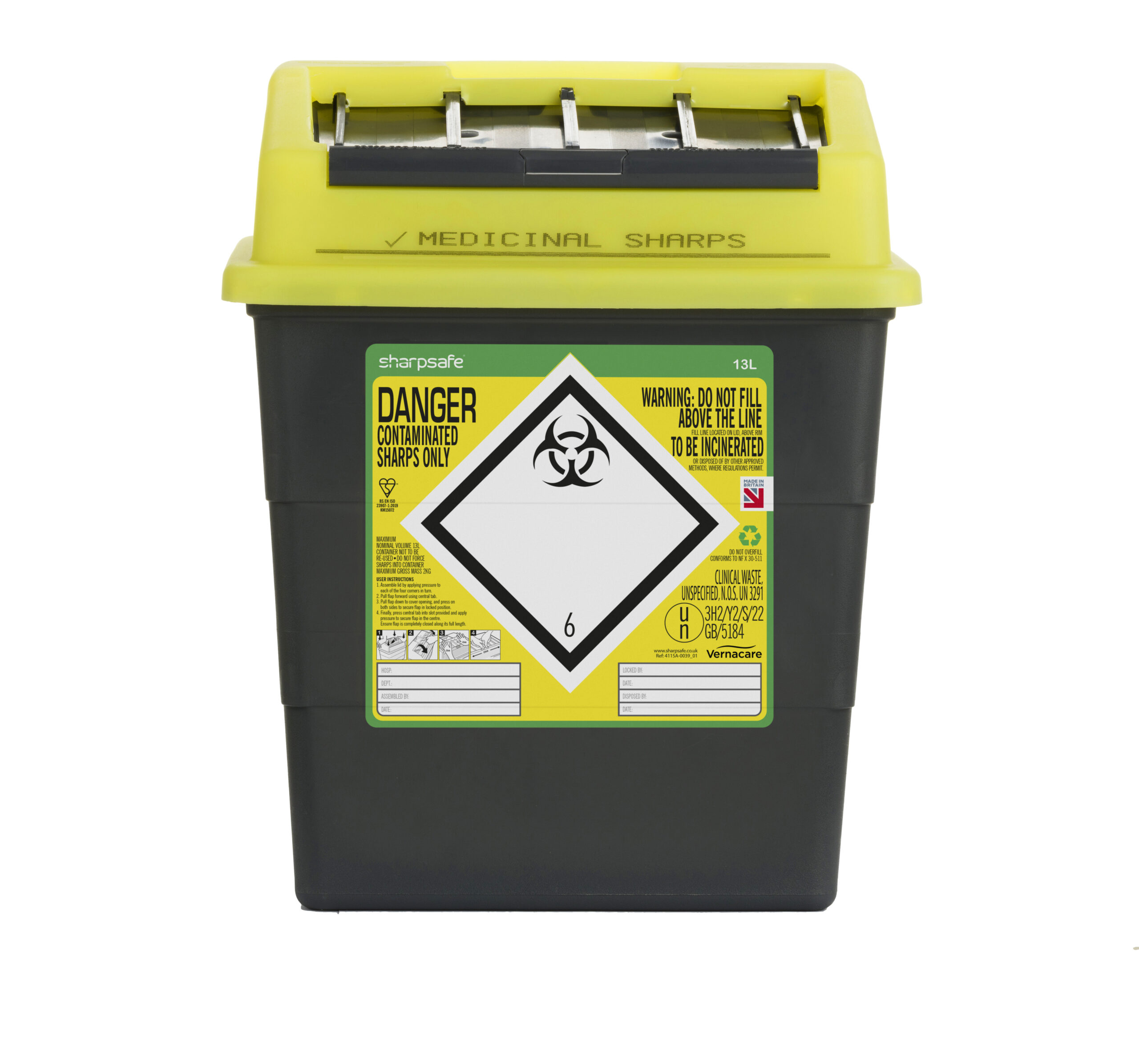 Sharpsafe-riskijäteastia, 13 l
