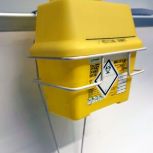 Lankateline kärryyn, 2 ja 3 l Sharpsafe-astialle, lyhyt tuki
