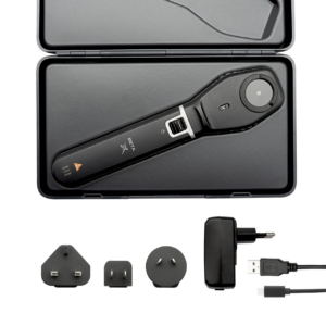 HEINE BETA X ‑oftalmoskooppi, USB‑C, kova kotelo